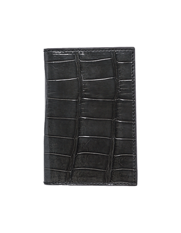 Iron Grey Crocodile Bi-Fold Card Holder