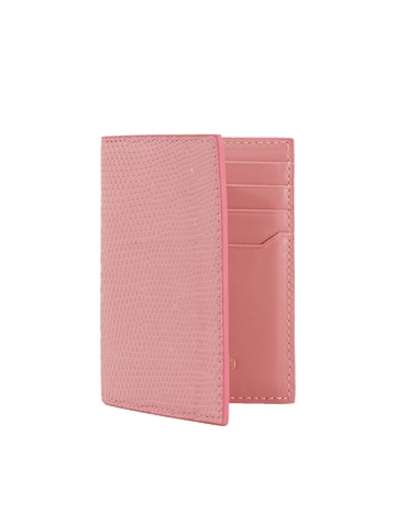 Candy Pink Lizard Bi-Fold Holder