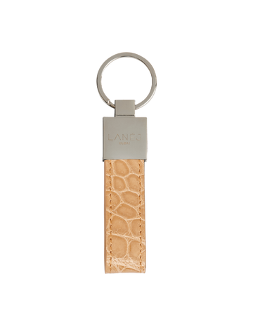 Creme Crocodile Signature Keychain