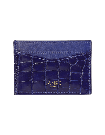 Midnight Blue Crocodile Signature Card Holder