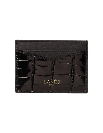 Noir 2 Crocodile Signature Card Holder