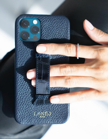 Leather iPhone Case with Croc Holder