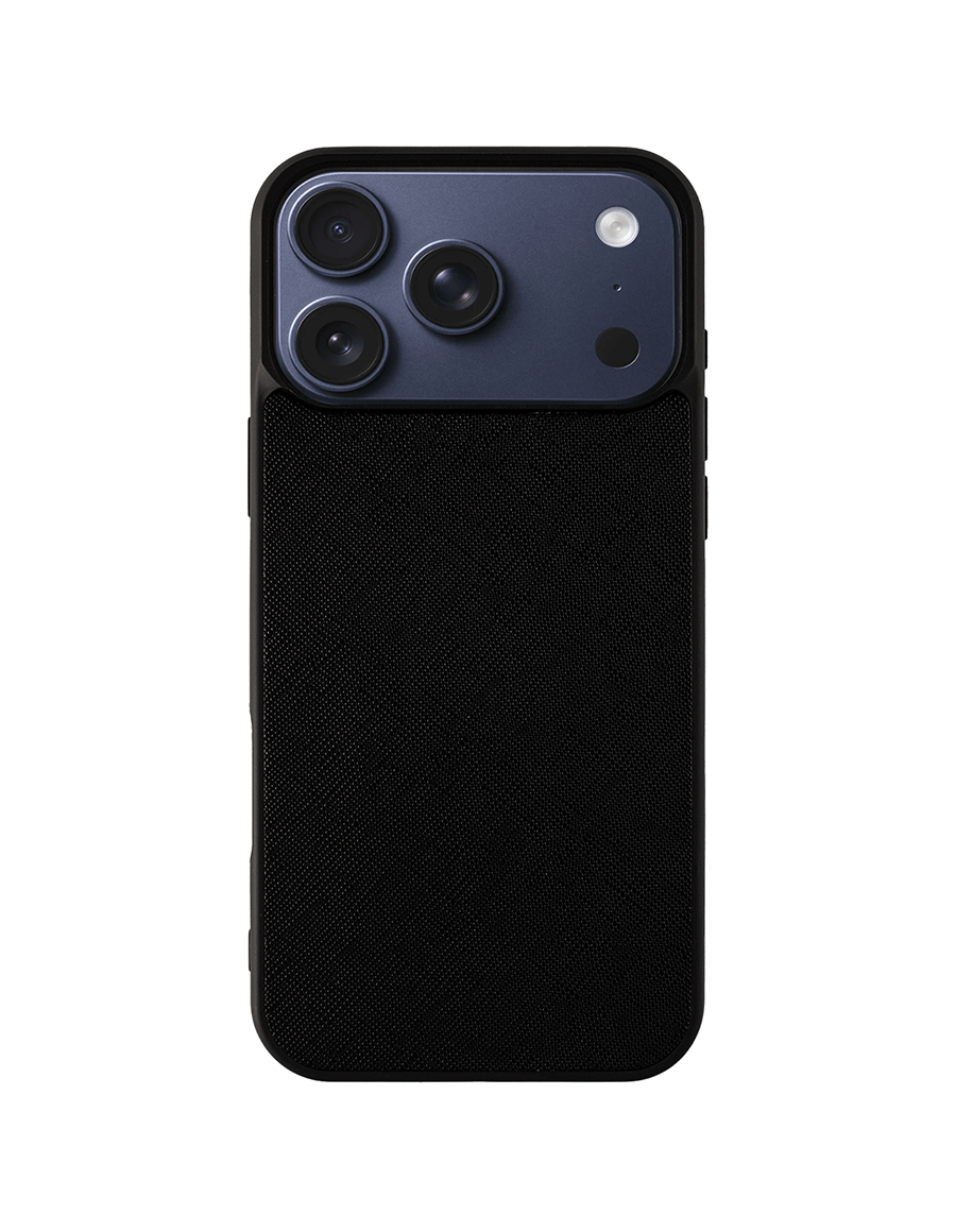 Signature Saffiano Leather iPhone case with Black Border