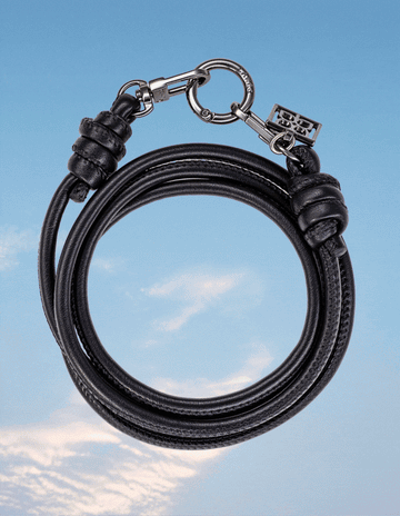 Black Leather Phone Strap