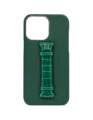 Leather iPhone Case with Croc Holder