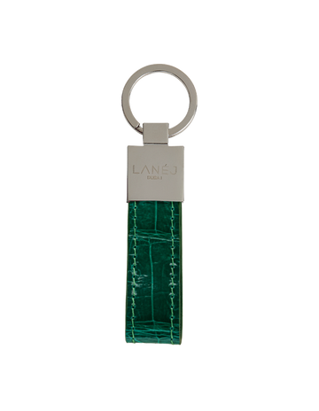 Hunter Green Crocodile Signature Keychain