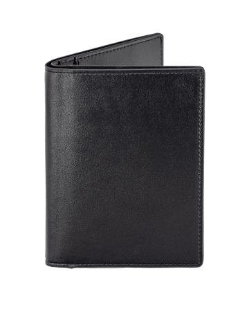 Black Nappa Vegan Leather Passport Cover
