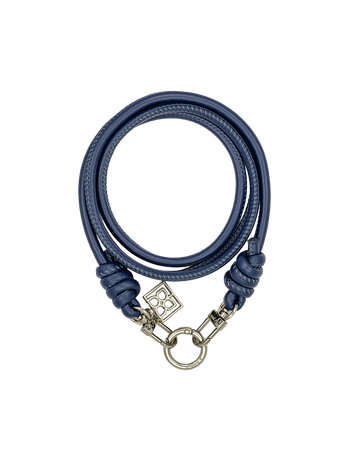 Navy Leather Phone Strap