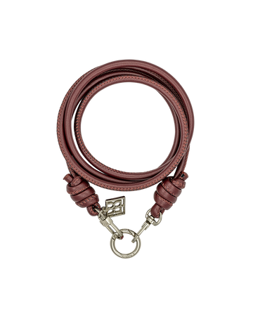 Maroon Leather Phone Strap