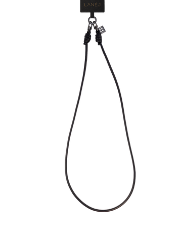 Black Leather Phone Strap