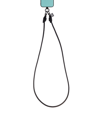 Black Leather Phone Strap