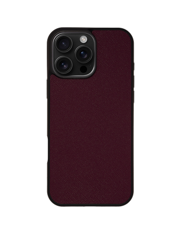 Signature Saffiano Leather iPhone case with Black Border