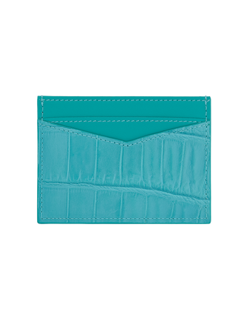 Blue Céleste Matte Signature Card Holder