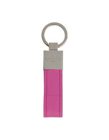 Bubble Gum Matte Crocodile Signature Keychain