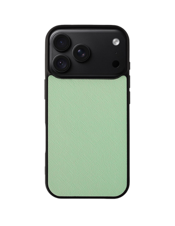 Signature Saffiano Leather iPhone case with Black Border