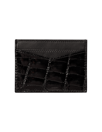 Noir 2 Crocodile Signature Card Holder