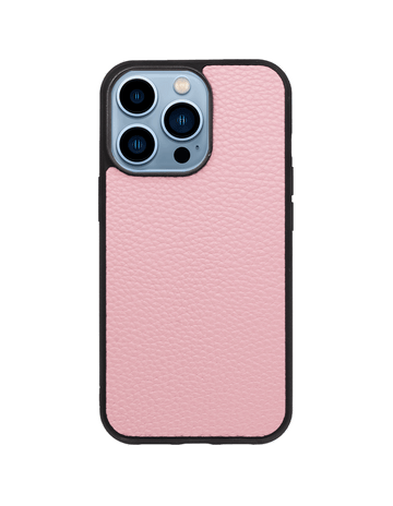 Signature Pebbled Leather iPhone Case with Black Border