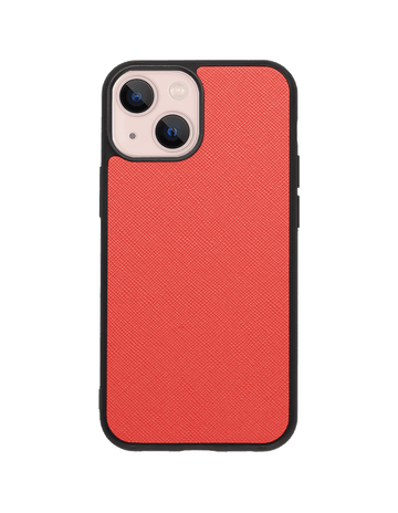 Signature Saffiano Leather iPhone case with Black Border