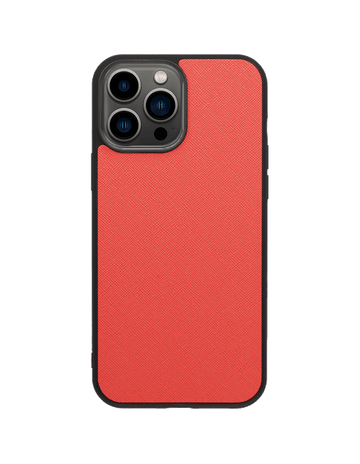 Signature Saffiano Leather iPhone case with Black Border
