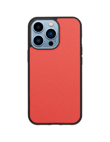 Signature Saffiano Leather iPhone case with Black Border