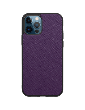 Signature Saffiano Leather iPhone case with Black Border