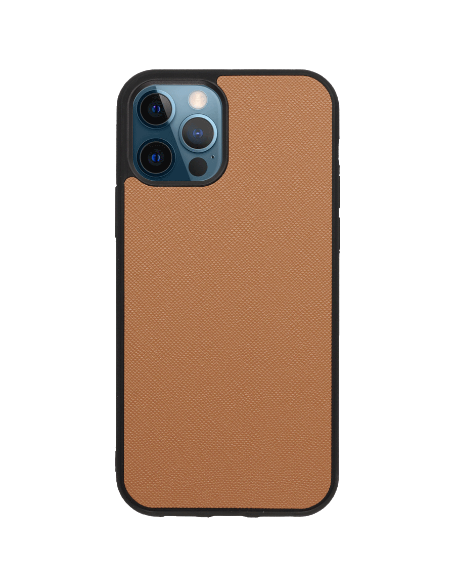 Signature Saffiano Leather iPhone case with Black Border