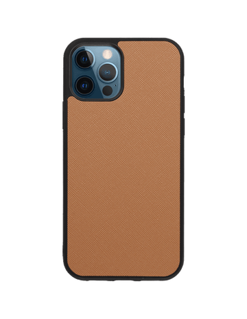 Signature Saffiano Leather iPhone case with Black Border