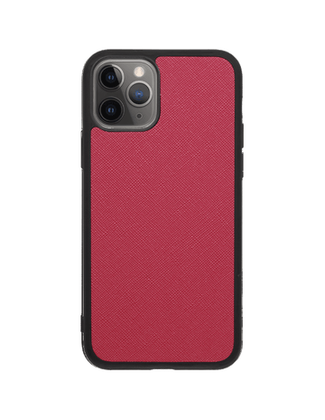 Signature Saffiano Leather iPhone case with Black Border