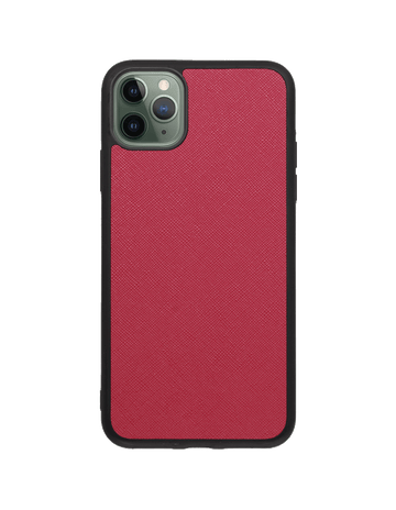 Signature Saffiano Leather iPhone case with Black Border