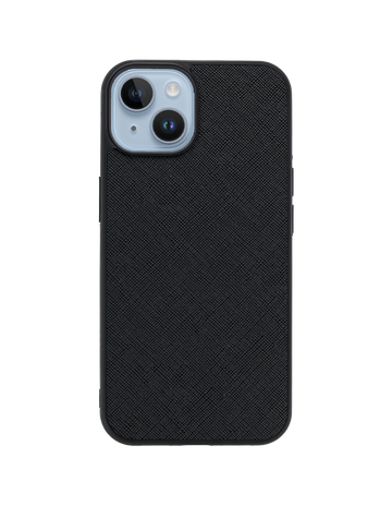 Signature Saffiano Leather iPhone case with Black Border