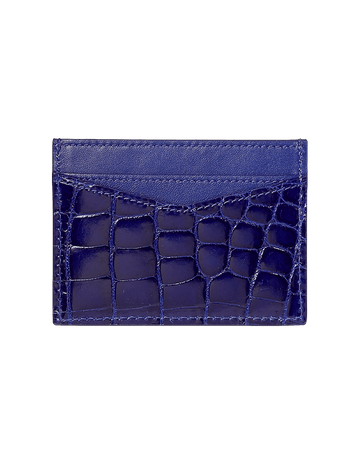 Midnight Blue Crocodile Signature Card Holder