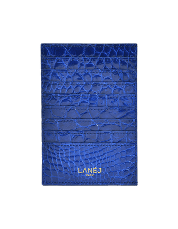 Midnight Blue Crocodile Grande Card Holder